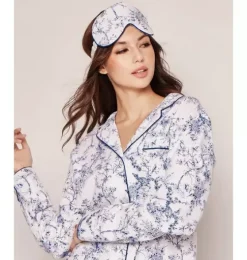 Adult's Twill Sleep Mask in Blue Timeless Toile