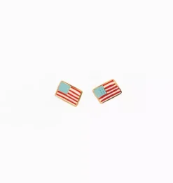 American Flag Stud Earring