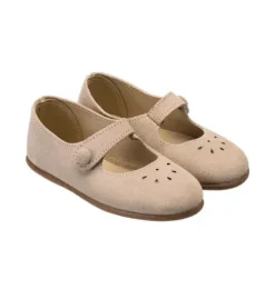 Andi Mary Jane Suede Beige