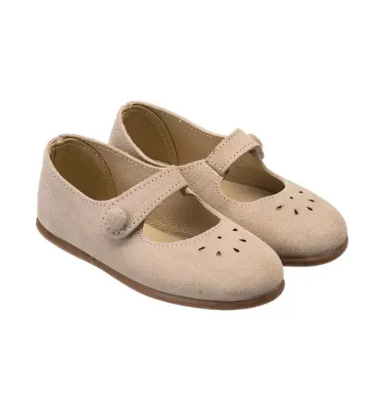 Andi Mary Jane Suede Beige