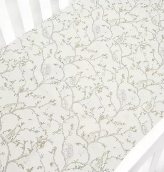 Animal Parade Crib Sheet - Ivory