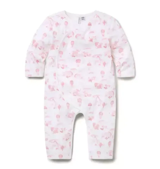 Baby Animal Friends Toile Wrap One-Piece