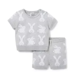 Baby Bunny Sweater Matching Set