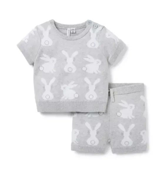 Baby Bunny Sweater Matching Set