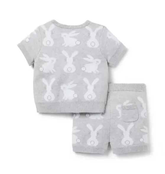 Baby Bunny Sweater Matching Set