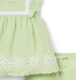 Baby Embroidered Floral Matching Set