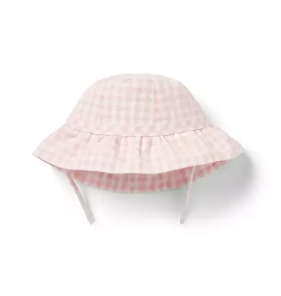 Baby Gingham Ruffle Sun Hat