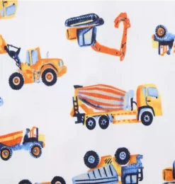 Baby Good Night Footed Pajama In Construction Trucks