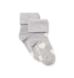 Baby Heart Foldover Sock