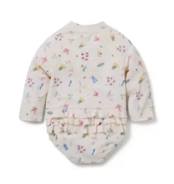 Baby Recycled Bug Floral Rash Guard Swimsuit