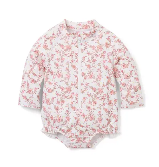 Baby Recycled Floral Rash Guard Swimsuit