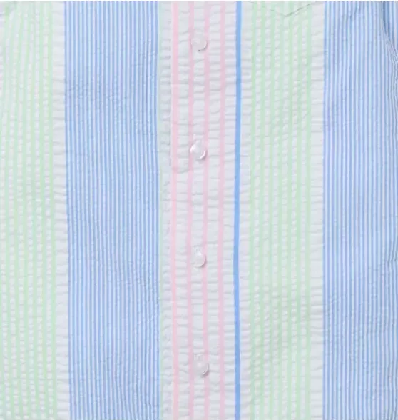 Baby Striped Seersucker Stripe Romper