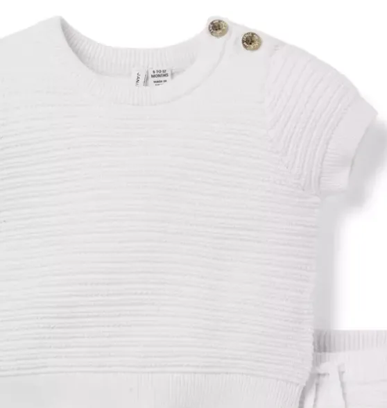 Baby Textured Stripe Sweater Set