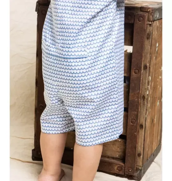 Baby's Twill Summer Romper in La Mer
