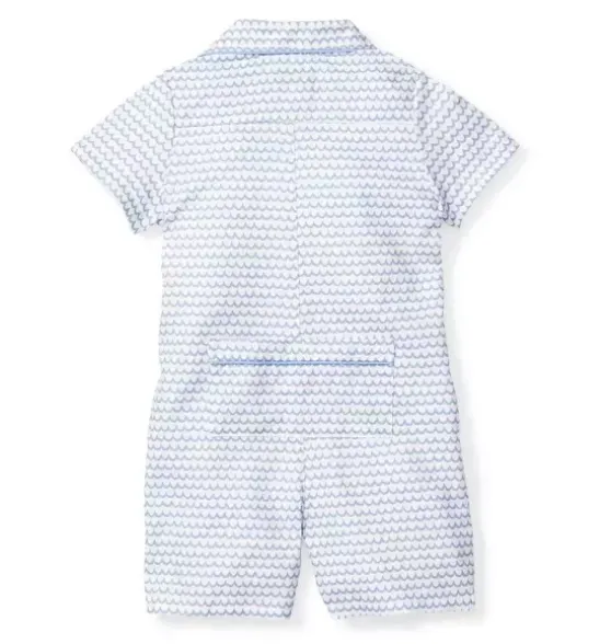 Baby's Twill Summer Romper in La Mer