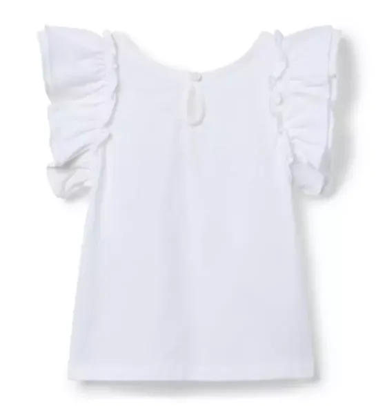 Beach Umbrella Ruffle Sleeve Tee