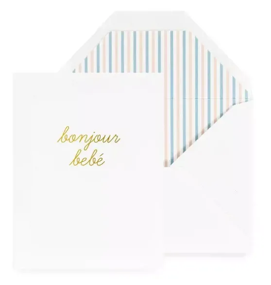 Bonjour Bebe Greeting Card
