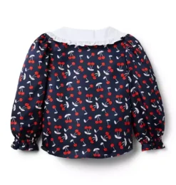 Cherry Collared Top
