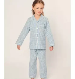 Childrens Twill Pajama in Spring Gingham