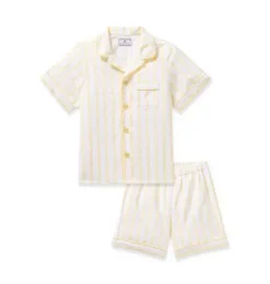 Children's Twill Short Set in Sunny Stripe