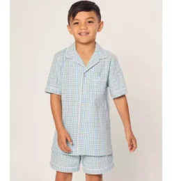 Childrens Twill Short Set in Spring Gingham
