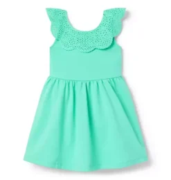 Crochet Collar Ponte Dress
