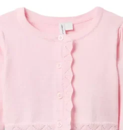 Crochet Trim Cropped Cardigan