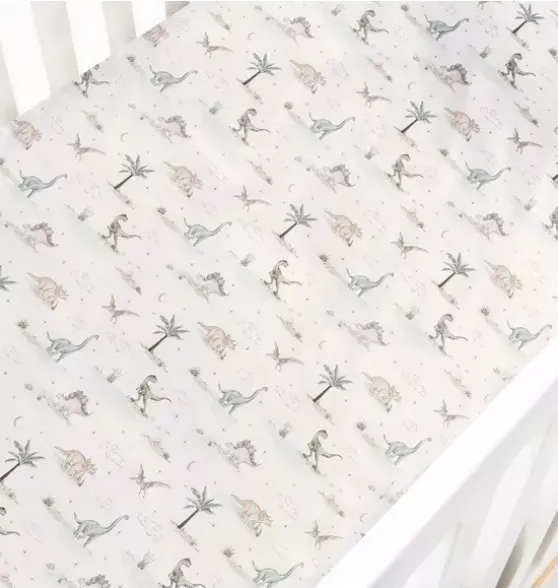 Dino Dreams Crib Sheet - Sage