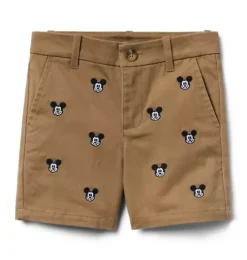 Disney Mickey Mouse Embroidered Twill Short