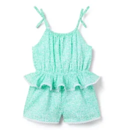 Ditsy Floral Peplum Romper