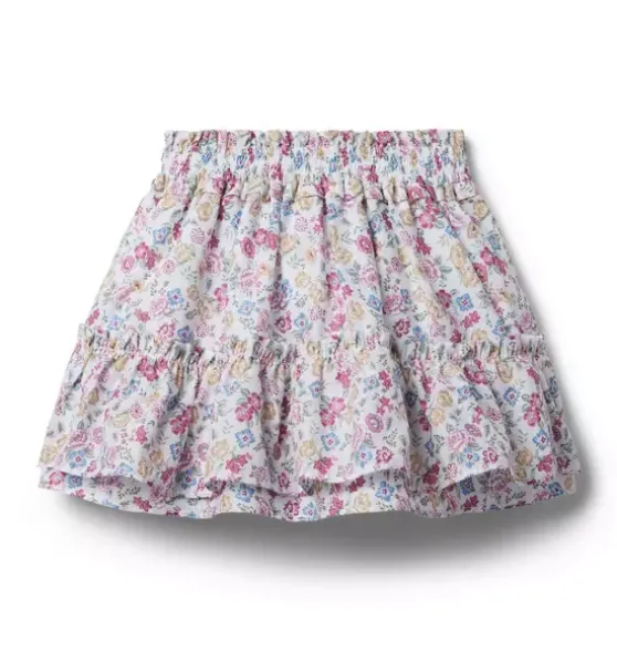 Ditsy Floral Tiered Smocked Skirt