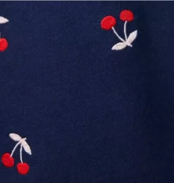 Embroidered Cherry Collared Sweatshirt