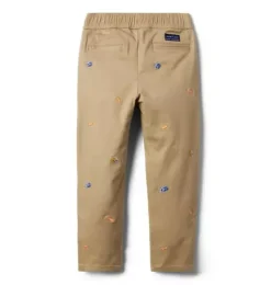 Embroidered Football Twill Pant