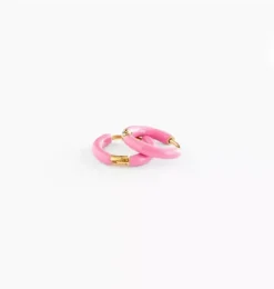 Enamel Hoop Earrings