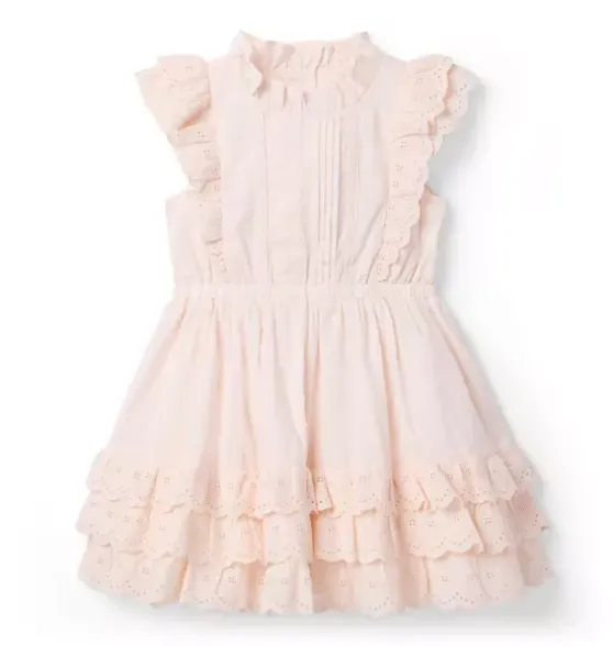 Eyelet Ruffle Party Dress
