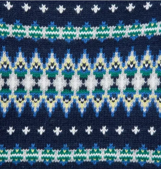 Fair Isle Shawl Collar Cardigan
