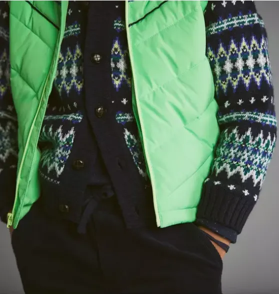 Fair Isle Shawl Collar Cardigan