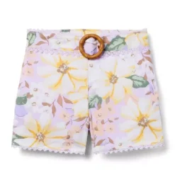 Floral Belt Short