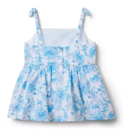 Floral Bow Strap Top