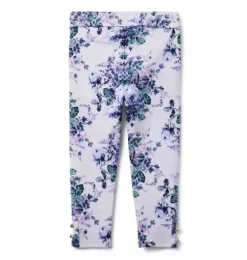 Floral Button Cuff Ponte Pant