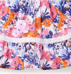Floral Lace Trim Dress