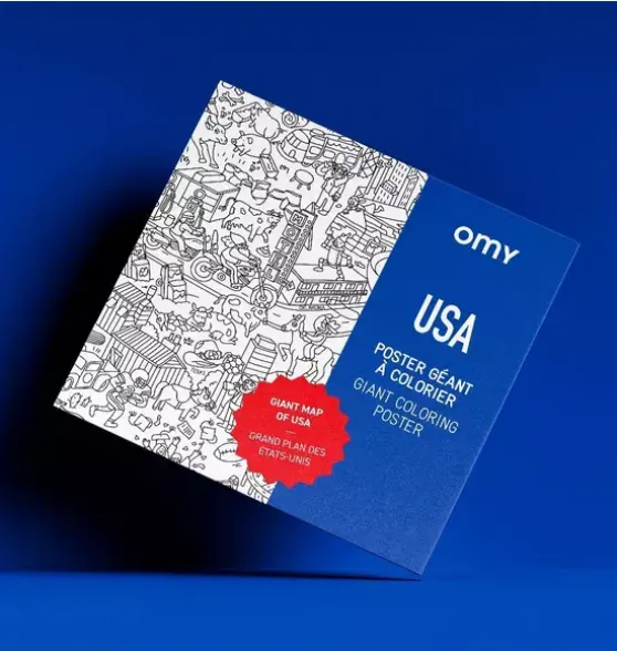 Giant Coloring Poster USA