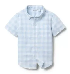 Gingham Linen-Cotton Shirt