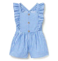 Gingham Ruffle Romper