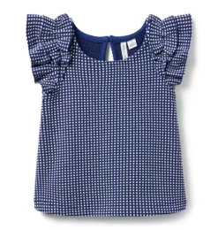 Gingham Ruffle Top