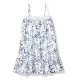 Girl's Twill Lily Nightgown in Blue Timeless Toile