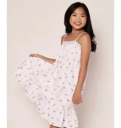 Girl's Twill Lily Nightgown in Flamingos