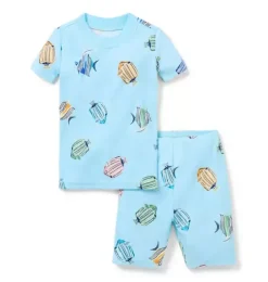 Good Night Short Pajama In Tropical Fish