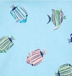 Good Night Short Pajama In Tropical Fish