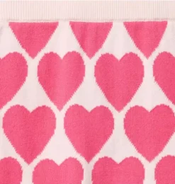 Heart Ruffle Hem Sweater Skirt